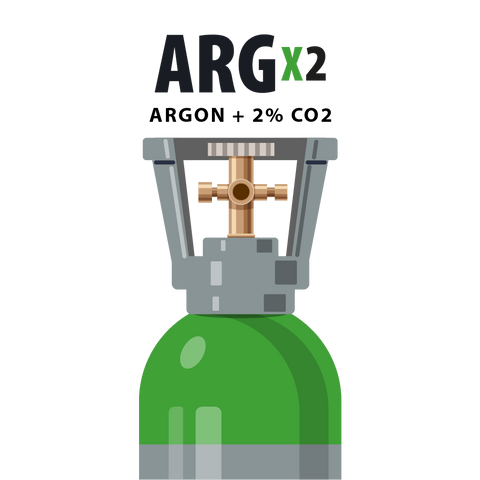 20L Argon + 2% CO2 innihald
